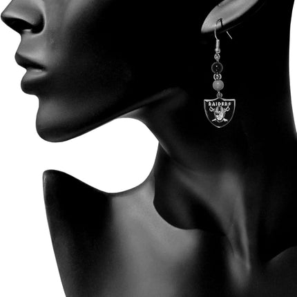 Siskiyou Sports NFL Oakland Raiders Fan Bead Dangle Earrings
