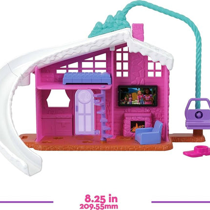 Barbie Mini Land Doll House Sets, Mini Dreamhouse with Surprise 1.5-inch Doll, Furniture & Accessories, Plus Elevator & Pool (Styles May Vary), JFY51