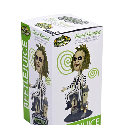 Figura NECA Head Knocker Beetlejuice Traje a Rayas 20cm