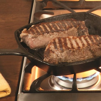 Lodge Grill Pan Square Cast Iron 10.5 in, 1 EA