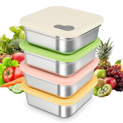 4 Pack Stainless Steel Sandwich Containers, 20oz R