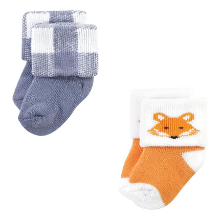 Hudson Baby Calcetines de Felpa y Algodón Rico para Recién Nacidas, Diseño Bosque, 6-12 Meses