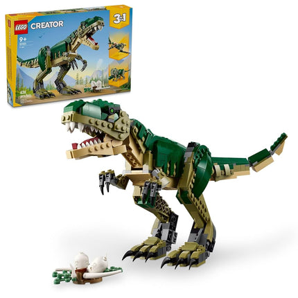 Juguete Tiranosaurio Rex 3 en 1 de LEGO - Set de construcción de dinosaurios para niños y niñas de 9 años en adelante - 3 opciones de construcción, se transforma de T-Rex a Triceratops y a Pterodáctilo - Idea de regalo para Navidad, cumpleaños - 31151