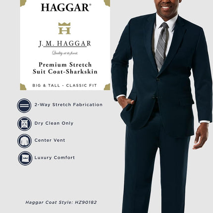 J.M. Haggar Men's Suit Pant, Medium Grey, 56