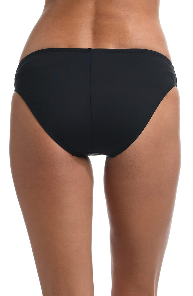 La Blanca Parte Inferior de Traje de Baño para Mujer Island Goddess Solid Hipster, Negro, 8