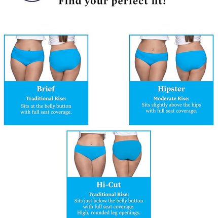 Fruit of the Loom Women's Tag Free Cotton Brief Panties (Regular & Plus Size), Plus Brief-10 Pack-White, 10