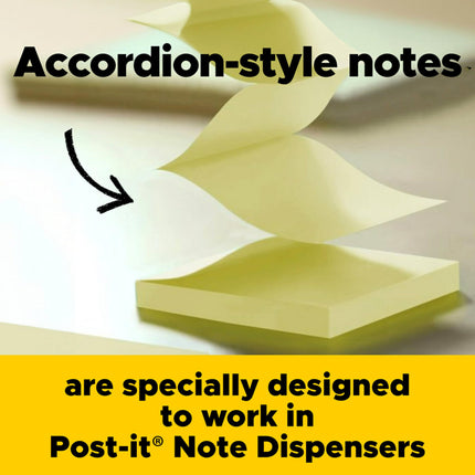 Dispensador Post-it para notas de 76 x 76 mm, dispensador negro, 50 hojas