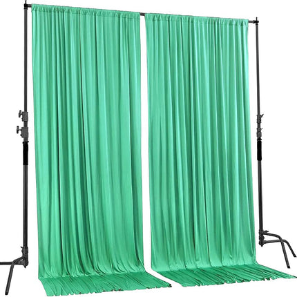 AK TRADING CO. 10 feet x 10 feet Tiffany IFR Polyester Backdrop Drapes Curtains Panels with Rod Pockets - Wedding Ceremony Party Home Window Decorations