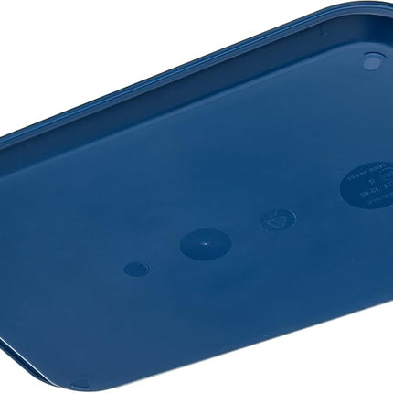 Carlisle FoodService Products Cafe Fast Food Cafeteria Tray with Patterned Surface for Cafeterias, Fast Food, and Dining Room, Plastic, 16.31 x 12.06 x 0.7 Inches, Blue, (Pack of 24)