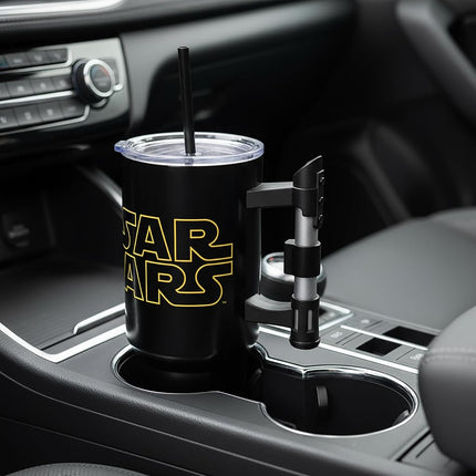 Bioworld Star Wars 40 Oz Stainless Steel Tumbler With Sculpted Lightsaber Handle