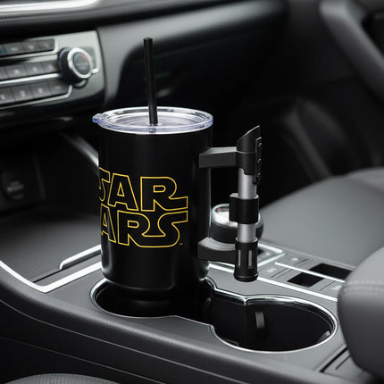 Bioworld Star Wars 40 Oz Stainless Steel Tumbler With Sculpted Lightsaber Handle