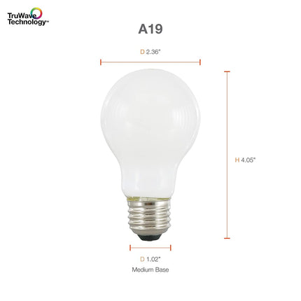 SYLVANIA General Lighting 40818, Blanco Suave Serie de luz natural LED A19 de SYLVANIA, equivalente a 75 W, eficiente 11 W, regulable, acabado esmerilado, temperatura de color de 2700 K, paquete de 6 unidades