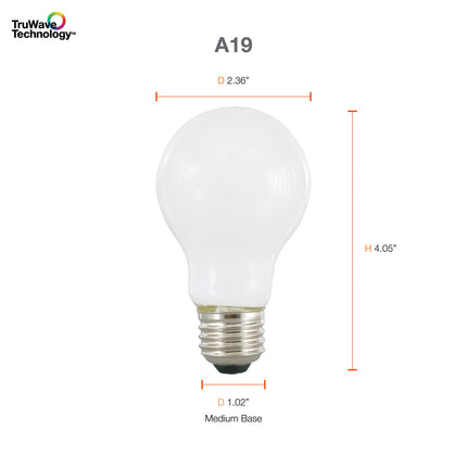 SYLVANIA LED TruWave Natural Series A19 Light Bulb, 40W Equivalent, Efficient 5.5W, Medium Base, Dimmable Frosted 5000K Daylight, 6 pack
