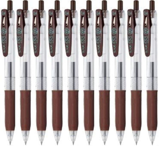 Zebra Sarasa Clip 0.4 Retractable Gel Ink Pen, Rub