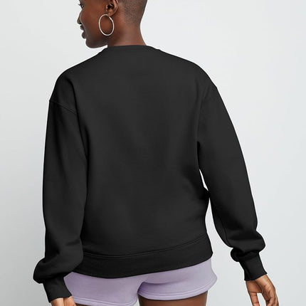 Hanes Originals Fleece, Midweight Sweatshirt for Women, Good Days Ahead, Dark Crimson, Large