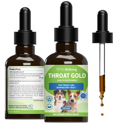 Pet Wellbeing Throat Gold for Dogs - Natural Herba
