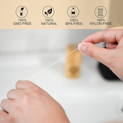 Gaia Guy Silk Dental Floss Refill | Unflavored Natural Silk | 4 x 30 Meter Spools | Compostable, Biodegradable & Eco-Friendly