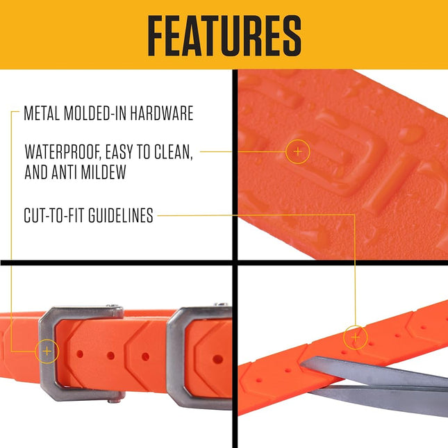 Carhartt Fully Adjustable Waterproof Dog Collar, Hunter Orange, One Size