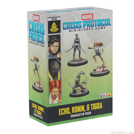 Asmodee, Marvel: Crisis Protocol - Echo, Ronin & Tigra, Pack Personnages, Atomic Mass Games, Jeu de Plateau, 2 Joueurs, à partir de 14 ans, 90-120 Minutes, Anglais, Français et Espagnol