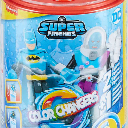 Fisher-Price Imaginext DC Super Friends Batman Toys, Color Changers Figure Set, Batman & Mr. Freeze for Preschool Kids Ages 3+ Years