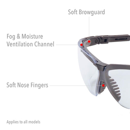 UVEX by Honeywell Genesis Safety Glasses with Uvextreme Anti-Fog Coating