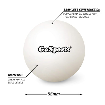 GoSports Pelotas de ping-pong XL de 55 mm, paquete de 12 unidades — Pelotas de ping-pong gigantes para entrenar o para otros juegos de lanzamiento