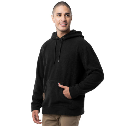 Sudadera con capucha Wrangler Sherpa para hombre, negra, L