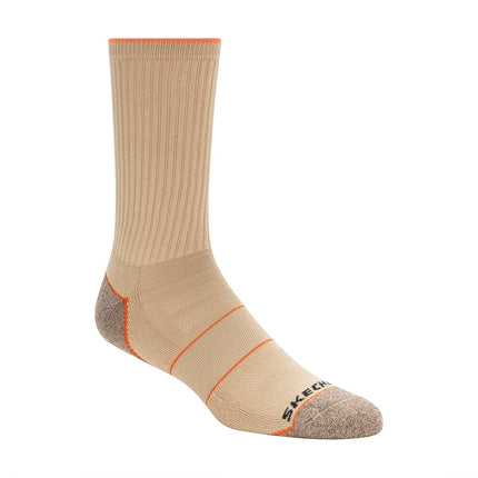Skechers Men's 6 Pack Work Crew Socks, Sand, 9-13 UK