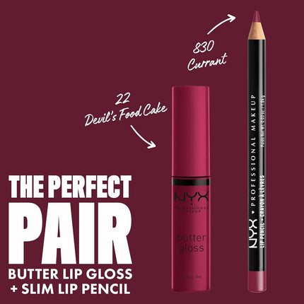 NYX Professional Makeup Butter Gloss, Lip Gloss, Shade: Devils Food Cake