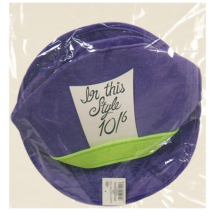 Beistle A Creation 60059 Plush Mad Hatter Hat, Fabric, Purple/Green, Adult