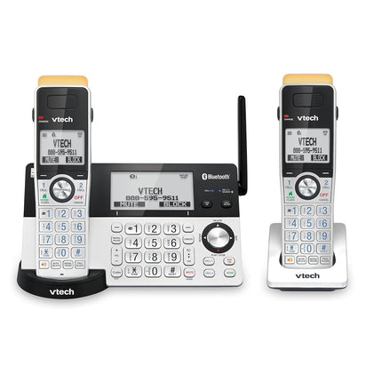 VTech IS8151-2 Super Long Range 2 Handset DECT 6.0 Cordless Phone for Home with Answering Machine, 2300 ft Range, Call Blocking, Bluetooth, Headset Jack, Power Backup, Intercom, Expandable to 12 HS
