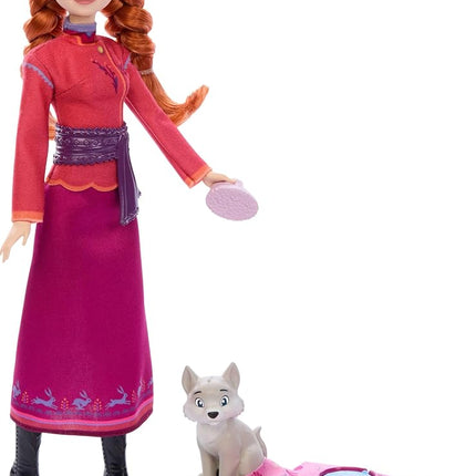 Mattel Disney Frozen Anna Fashion Doll & Wolf Cub Figure