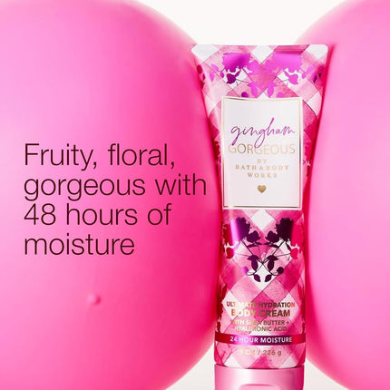 Bath & Body Works Gingham Gorgeoous Ultimate Hydration Body Cream Gift Set for Women, 200 ml (Gingham Gorgeoous)