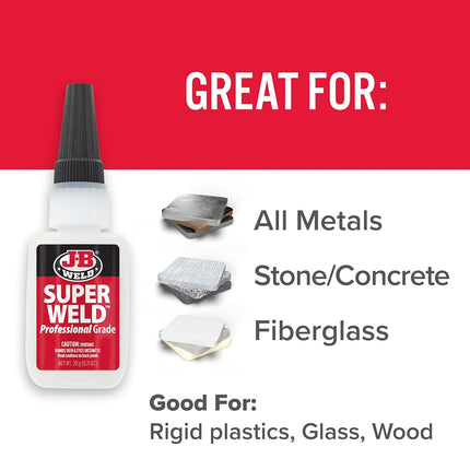 J-B Weld 33120CAN SuperWeld Clear Super Glue, Instant Adhesive, 20 g