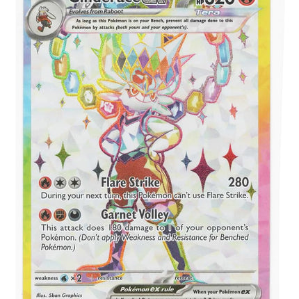Pokemon - Cinderace ex 157/142 - Stellar Crown - F