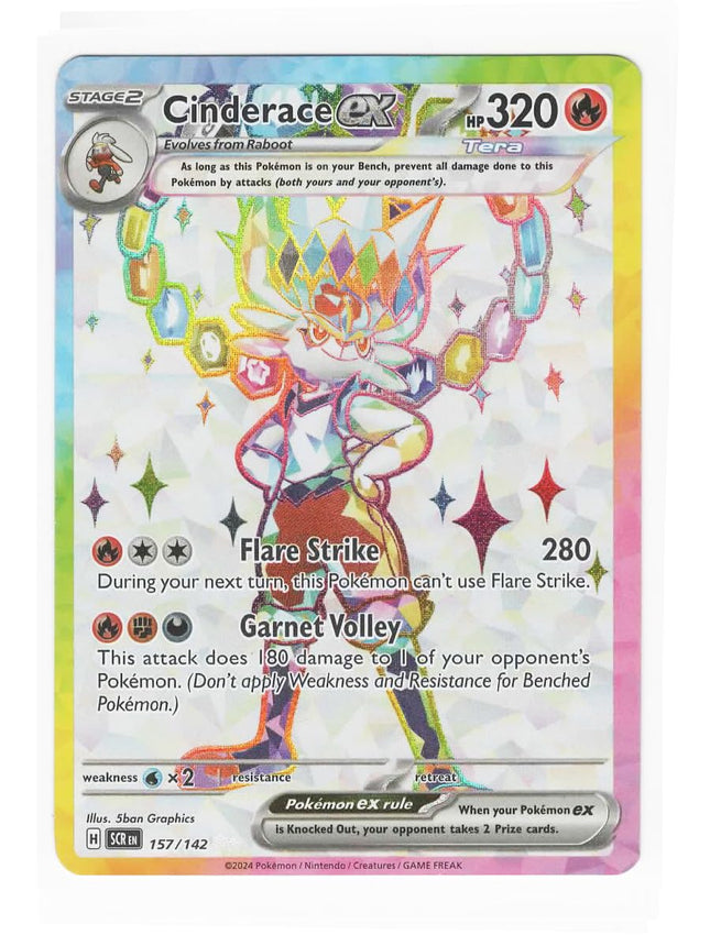 Pokemon - Cinderace ex 157/142 - Stellar Crown - F
