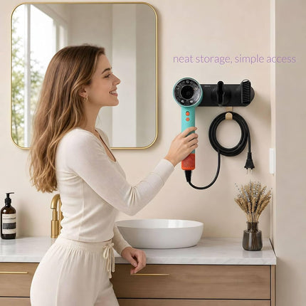Magnetic Hair Dryer Holder Wall Mount for Most High Speed Blow Dryer
