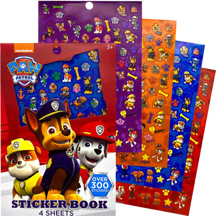 Over 300 Years Old Paw Patrol Sticker Book - Perfect for Gifts, Parties, Treats, Rewards, Scrapbooking, Kids Crafts, Classrooms,