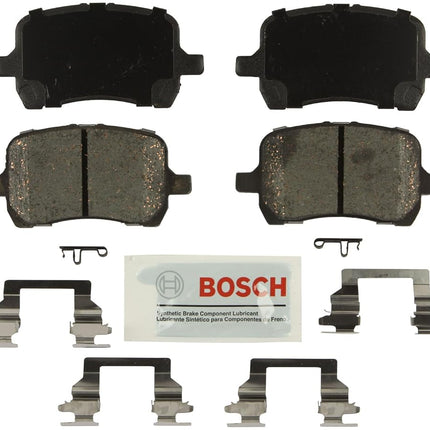 BOSCH BE1160H Blue Ceramic Disc Brake Pad Set With Hardware - Compatible With Select Chevrolet Cobalt, HHR, Malibu; Pontiac G5, G6; Saturn Aura; FRONT