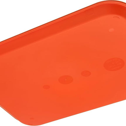 Bandeja de cafetería Carlisle FoodService Products para comida rápida con superficie estampada para cafeterías, comida rápida y comedores, plástico, 17.87 x 14 x 0.98 pulgadas, naranja (paquete de 12)