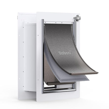 Baboni 3-Flap Pet Door for Wall, Steel Frame and T