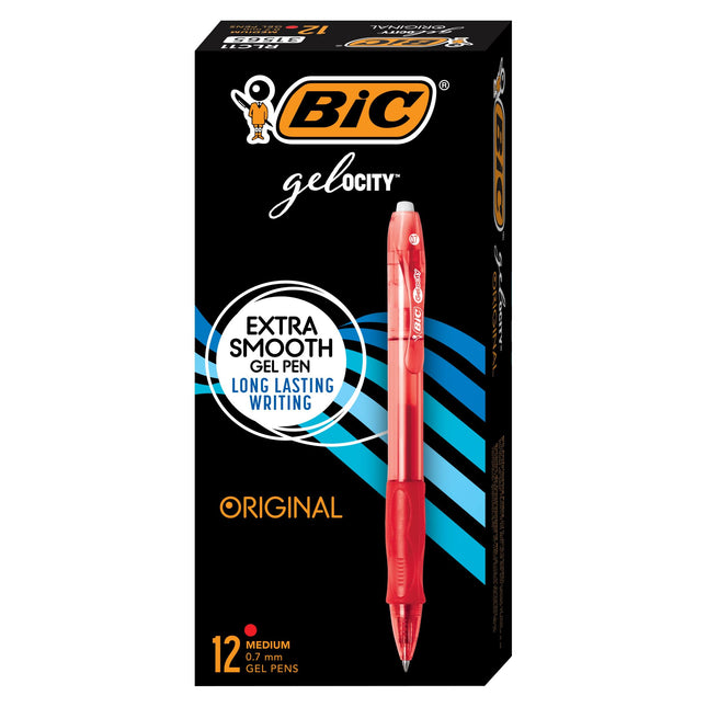 BIC Gel-ocity Original Retractable Gel Pen, Medium