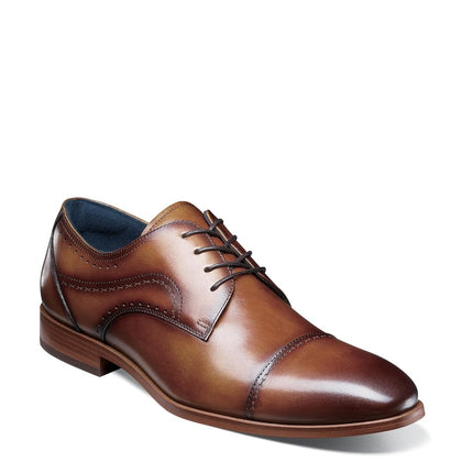 Chaussures richelieu à lacets pour hommes Stacy Adams Bryant Cap Toe, Tan, 9, Tan, 9
