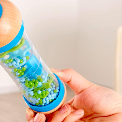Hape Beaded Raindrops - Baby Sensory Toy, Rainmaker, Baby Toy with Soothing Rain Sounds, Premium Wooden Baby Toy