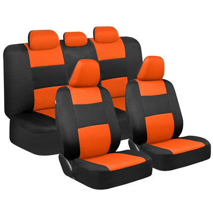 BDK PolyPro Car Seat Covers Full Set in Orange on 