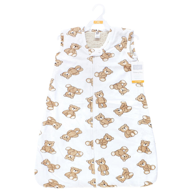 Hudson Baby Saco de dormir unisex de felpa de piel sintética para bebé, manta usable, ositos de peluche, 6-12 meses