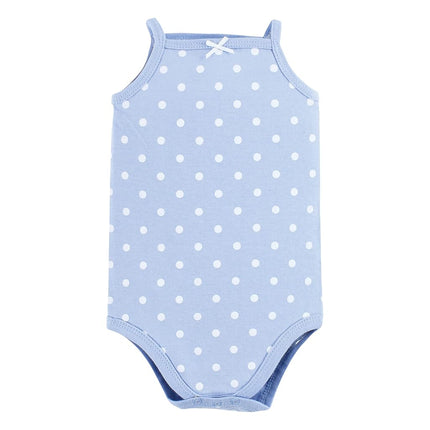 Hudson Baby Unisex Baby Cotton Sleeveless Bodysuits, Tea Party, 6-9 Months