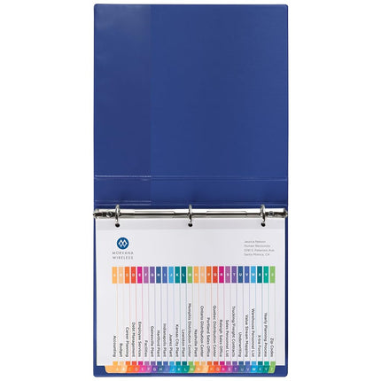 Avery A-Z Tab Dividers for 3 Ring Binders, Customizable Table of Contents, Multicolor Tabs, 6 Sets (11832)