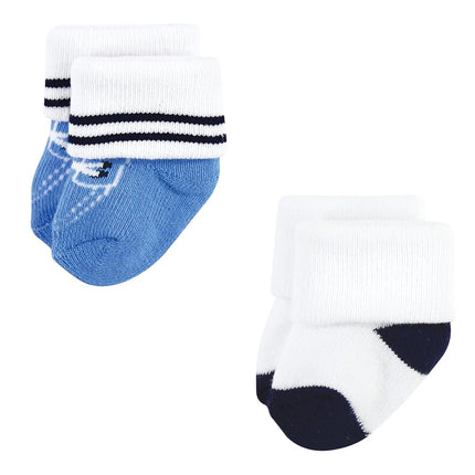 Hudson Baby baby-boys Cotton Rich Newborn and Terry Socks, Nautical 12-pack, 0-6 Months