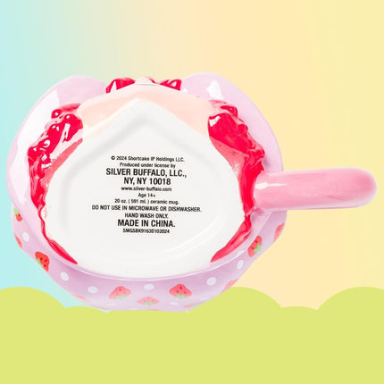 Silver Buffalo Strawberry Shortcake Head Ceramic 3D Sculpted Mug